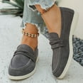 thumbnail image 6 of Women's Casual Slip On Comfortable Walking Shoes for Everyday Wear with Soft Sole and Breathable Design Women's Solid Color Shallow Mouth Wear All-Match One-Foot Loafers Flat Bottom Round Toe Shoes, 6 of 8