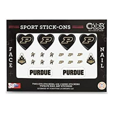 Purdue - Face and Nail Sport Stick-Ons