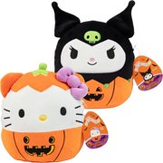 Squishmallows 8" Halloween Hello Kitty & Kuromi Pumpkin 2-Squish Set - Get Two Sanrio Official 8" Plush for Less - Collectible Soft & Squishy Stuffed Animal Toy - Gift Set for Kids, Girls & Boys