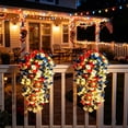 thumbnail image 5 of Tyidzon 4th of July Red White and Blue Flower Swith String Lights, 29 Inch Patriotic Flowers with Basket for Independence Day Memorial Day Decorations, 5 of 8