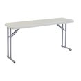 thumbnail image 1 of NPS Table Pliante de Séminaire Robuste 18 Pouces x 60 Pouces, Gris Moucheté, Capacité de 700 lb, 1 of 8