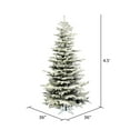 thumbnail image 3 of Vickerman 4.5' Flocked Sierra Fir Slim Artificial Christmas Tree, Unlit, 3 of 4