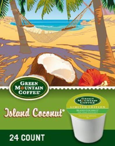 Green Mountain Island Coconut Coffee 96 count Keurig K Cups