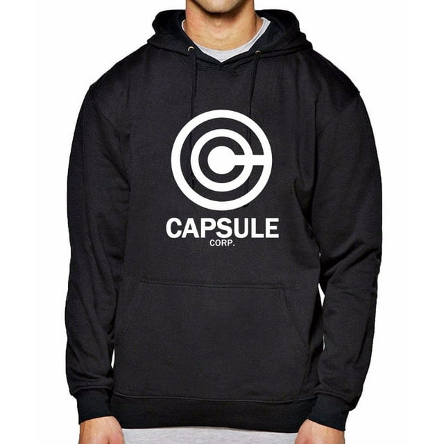 Capsule corp Chandails à Capuchon (Noirblanc, L)