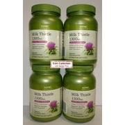GNC Herbal Plus Milk Thistle 1300MG Extra Strength 60 Tablets (4 Bottles)