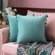 thumbnail image 1 of Funda de almohada con borlas de terciopelo de 4 piezas - Verde claro Ofspeizc MZQ-0653-3, 1 of 7