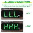 thumbnail image 7 of 2 Pieces DC 5 to 30V Car Digital Voltmeter 12V Voltage Meter Car Audio Gauge LED Display 12V Waterproof Voltage Gauge Meter for Motorcycle(Green Light), 7 of 7