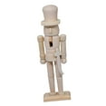 thumbnail image 1 of Unpainted Nutcracker Soldier Ornament DIY Blank Nutcracker for Adults Gifts, 1 of 8