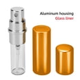 thumbnail image 4 of Vogacara 5 uds atomizador vacío 5ml aroma pequeño dispensador recargable aceite esencial botella de Spray de Metal suministros de maquillaje Cuentagotas de vidrio y botellas Oro, 4 of 6