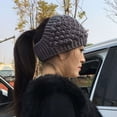 thumbnail image 4 of Banda para el cabello de borde ancho de lana tejida para mujeres adultas, cálida protección para las orejas, gorro de lana, banda para el cabello, accesorios para el cabello, tocados, 4 of 6