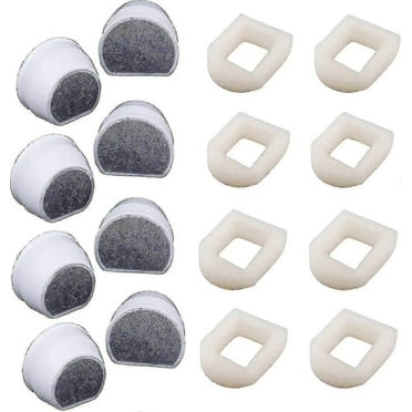 16 Pack Foam Prefilters And Carbon Filter Compatible With Petsafe Drinkwell Fountain Inox 360 Avalon