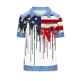 thumbnail image 7 of Levmjia Womens Top Summer Casual T Shirt Printed Short Sleeve Round Neck Polyester Blouse Independent Day Fashion Loose Fit Comfortable Daily Wear, 7 of 7