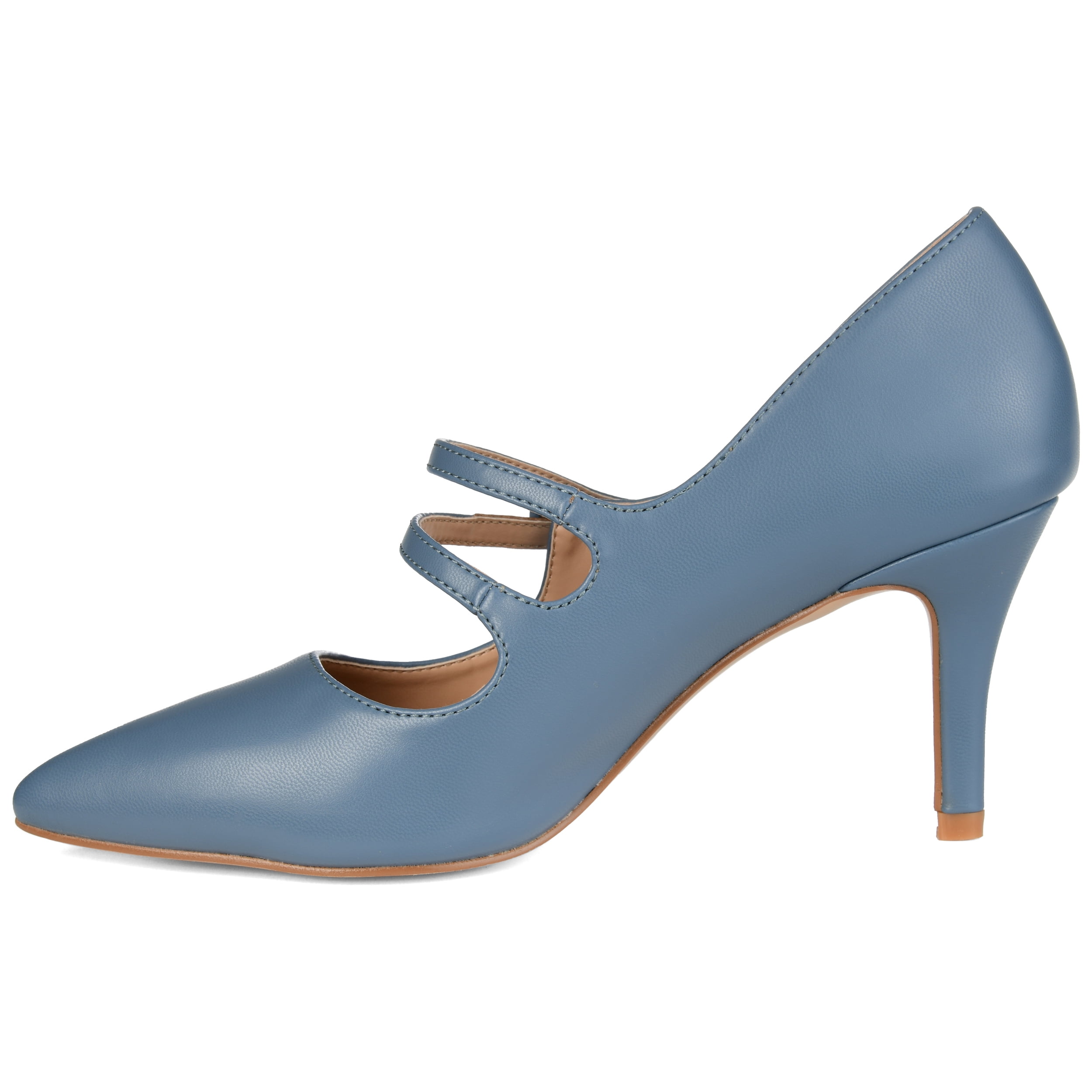 Journee Womens Sidney Pointed Toe Mid Heel Pumps