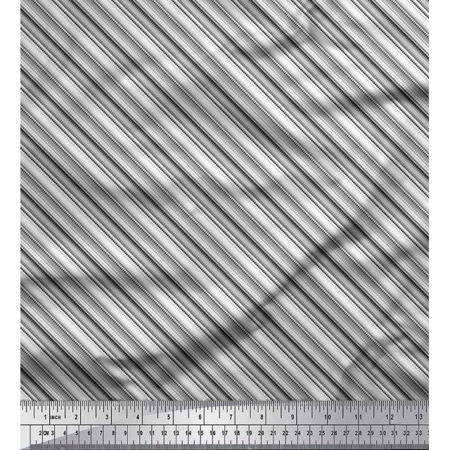 Soimoi Cotton Voile Fabric Diagonal Stripe Fabric Prints by Yard 56 Inch Wide