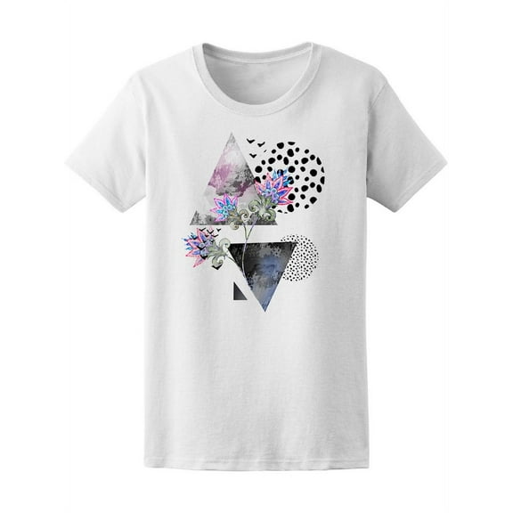 Abstract Geometric Flower Design Tee Women's -Image by Shutterstock