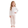 thumbnail image 3 of Gubotare Wide Leg Sweat Pants Girls Girls' Graphic Print Sweatpants Kids Athletic Joggers Pants Size 6-7 (Light Pink,6-7 Years), 3 of 5