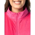 thumbnail image 5 of Athletic Works Women's Plus Essential Velour Jacket and Pant Tracksuit, Size 1X-4X, 5 of 10