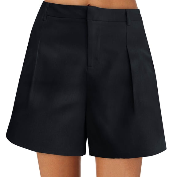 Sngxgn Women's Casual Mid Rise Denim Shorts Stretch Ripped Raw Hem Casual Shorts(Black,XL)