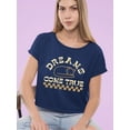 thumbnail image 2 of Lazy Cat Dreams Come True Crop Tee Women's -SelectDesign Designs, 2 of 4