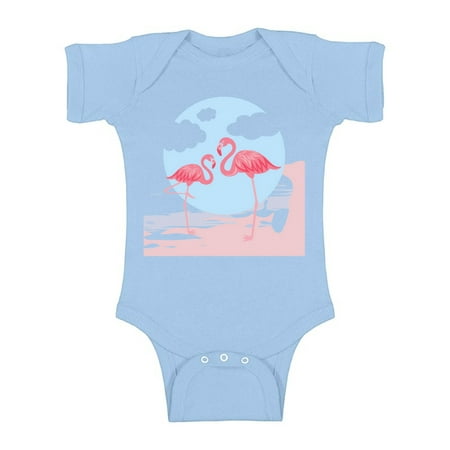 

Awkward Styles Two Flamingos Baby Bodysuit Short Sleeve Pink Flamingo Romper for Boys Summer One Piece for Girls Pink Flamingo Romper for Children Flamingo Gifts for Little One Summer Clothing