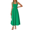 thumbnail image 1 of Vestido ZESICA Summer Halter Midi Green sin mangas para mujer, 1 of 7