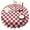 Red And White, variant on Red and White Checkered Pattern Round Tablecloth 60"x60",Wrinkle Wipeable Table Cloth for Kitchen Dining Room Picnic Patio Party
