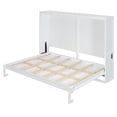 thumbnail image 4 of Harper & Bright Designs Queen Size Murphy Bed Cabinet, Wood Murphy Bed Platform Chest Bed Frame, Folding Wall Bed for Bedroom & Guest Room, White, 4 of 15