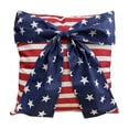 thumbnail image 2 of Cififendec 4th of July Pillowcase, Patriotic American Flag Throw Pillow Covers, Red White and Blue Stars and Stripes Square Decorative Pillowcase for Fesitival Decor, 2 of 5