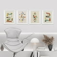 thumbnail image 2 of PixonSign Framed Wall Art, Mid-Century Modern 1960s Vintage Nordic Polygons Posters, Set of 4 Abstract Geometric Prints Colorful Wall Decor, Contemporary Wall Décor for Bedroom -11"x14" White, 2 of 5