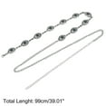 thumbnail image 3 of Unique Bargains 1 Pc Adjustable Waist Belt Delicate Boho Style Eye Adjustable Waist Cord Women Silver Tone, 3 of 6