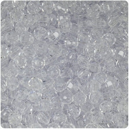 - BeadTin Crystal Transparent 6mm Faceted Round Craft Beads (750pcs)