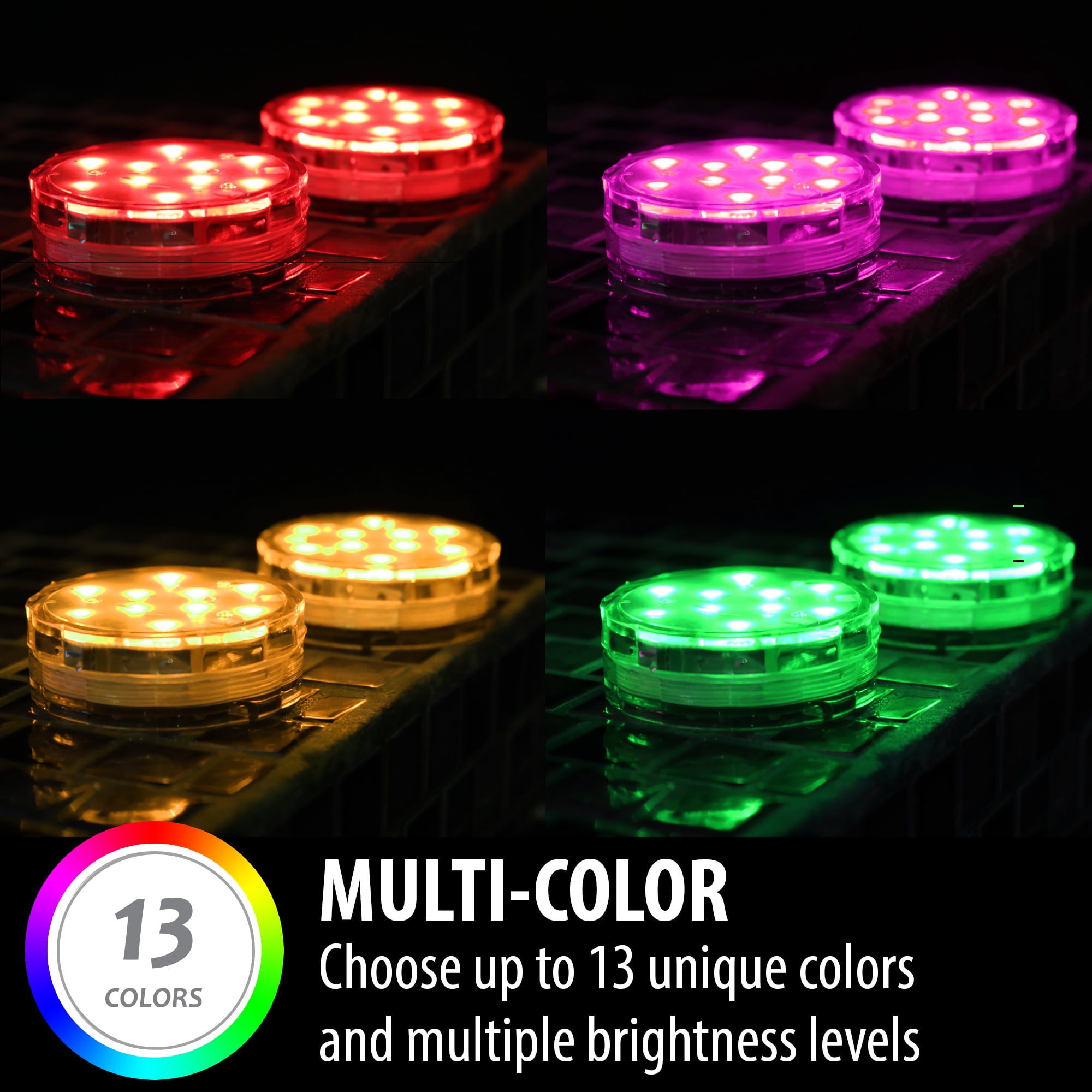 Xtreme 2 Pack Multi-Color LED Lights with Included IR Remote, Waterproof, Walkway Light