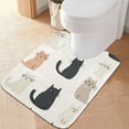thumbnail image 2 of Yayeee Bath Rug for Bathroom Floor Non Slip Rectangle Fluffy Soft Absorbent Mat, 16"x24", Cute Cartoon Cats, 2 of 7