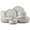 Gray, variant on 12 Piece Stoneware Dinnerware Set for 4, Modern Ceramic Plates and Bowls, Microwave and Dishwasher Safe Kitchen Dishes Set in White
