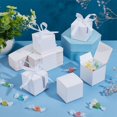 thumbnail image 4 of 74 Packs Kraft Gift Candy Box with White Ribbon 2.2x2.2x2.2 Inches Small Gift Boxes for Wedding Decorations Birthday Party Supplies, 4 of 9