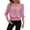 Z-Pink, variant on MaFYtyTPR Women's Long Sleeve Tops Trendy Soild Color Round Neck Lace Hem Pullover Tops With Elastic Cuff A-Army Green L