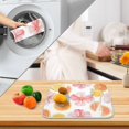 thumbnail image 3 of Yayeee Dish Drying Mat for Kitchen Counter 16" x 18" Microfiber Super Absorbent Coffee Decorative Pad, Floral Orange, 3 of 9