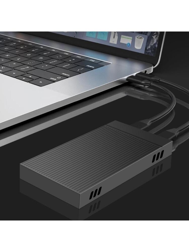 Double Bay M.2 NVME SSD Enclosure with USB3.2 GEN2 10G Type C 10Gbps HUB Support Four Hard Disk for 2230 2242 2260 2280