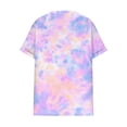thumbnail image 5 of TQWQT Womens Plus Size Tops Loose Summer Sexy Tunic V Neck Short Sleeve Tie Dye Print Blouses 4x-5x Casual Tunics Blouses with Pocket Purple L, 5 of 5