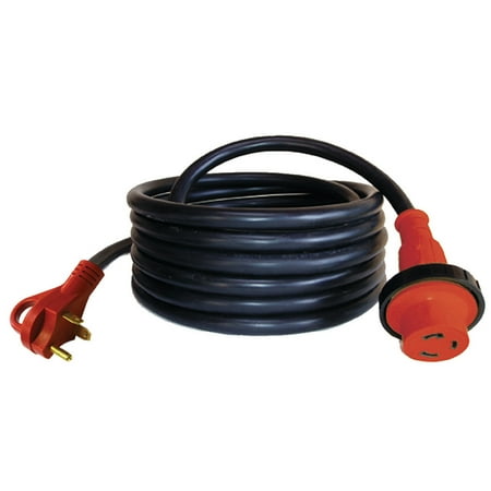 Valterra A10-3025ED Mighty Cord 30 Amp Detachable Power Cord w/Handle - 25', Red