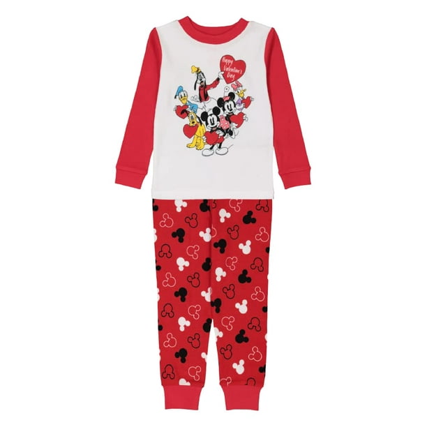 Set de pijama de Mickey Mouse para niños de Disney, algodón, corte ceñido, 12 m