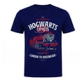 thumbnail image 1 of Playera de Harry Potter para Caballero, con Estampados del Tren Expres de Hogwarts Azul Talla Ch, 1 of 4