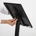 thumbnail image 6 of M&T Displays Simplistic Curved Menu Board 8.5x11 inch Black Pedestal Sign Holder Floor Standing Aluminum Front Loading Easy Open Poster Advertisement Sign Holder for Restaurant Cafe Hotel, 6 of 8