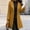 Yellow, variant on AOOCHASLIY Women Winter Coat Women Fashion Long Sleeve Woolen Lapel Color Long Coat