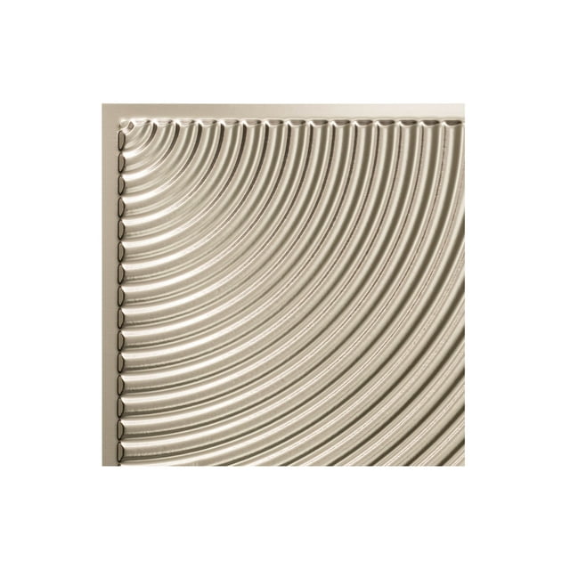 FASÄDE Easy Installation Echo Brushed Nickel Wall Panel Sample (12" X 12" Sample)