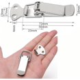 thumbnail image 2 of Stainless Steel Tension Clasp With Screws Lever Clasp, Spring Toggle Latch Hasp, Catch Clamp Clip, Box Closure, Cap Lock For Toolbox (4ps), 2 of 5