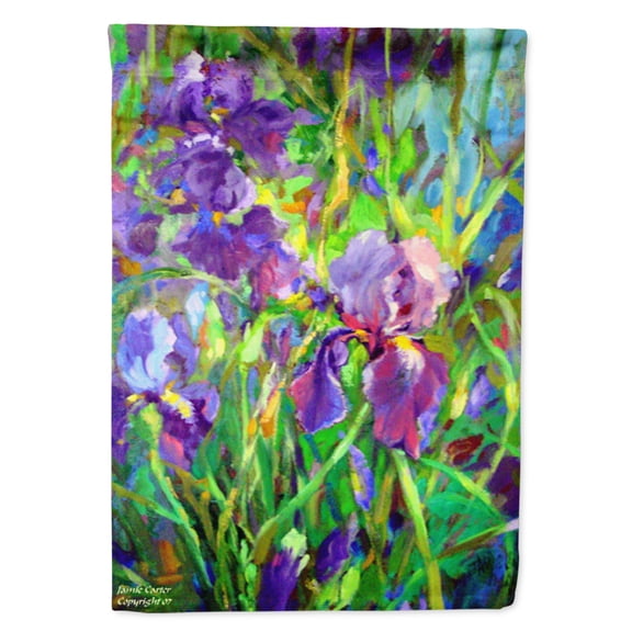 Carolines Treasures PJC1045GF Iris by the Well Flag Garden Size  Small multicolor