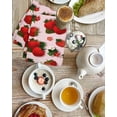 thumbnail image 4 of Pink Strawberry Kitchen Dish Towels for Drying Dishes Set of 3, Spring Floral Watercolor Summer Botanical Waffle Weave Microfiber Hand Tea Bathroom Towels Quick Dry & Absorbent Towel 15.7x23.6, 4 of 7