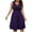 Purple, variant on IROINNID Women's V-Neck A-Line Dress Casual Plus Size Solid Sleeveless Boho Dress Swing Dress With Pockets