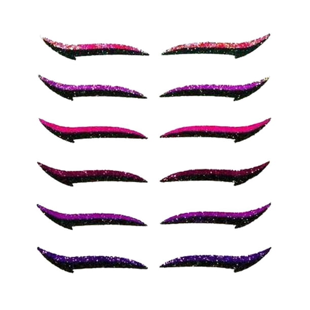 Pegatinas Para Delineador De Ojos, Adhesivo Para Delineador De Ojos, Pegatinas Reutilizables Para Maquillaje De Párpados 6 Pares Cateissary CE008350-04